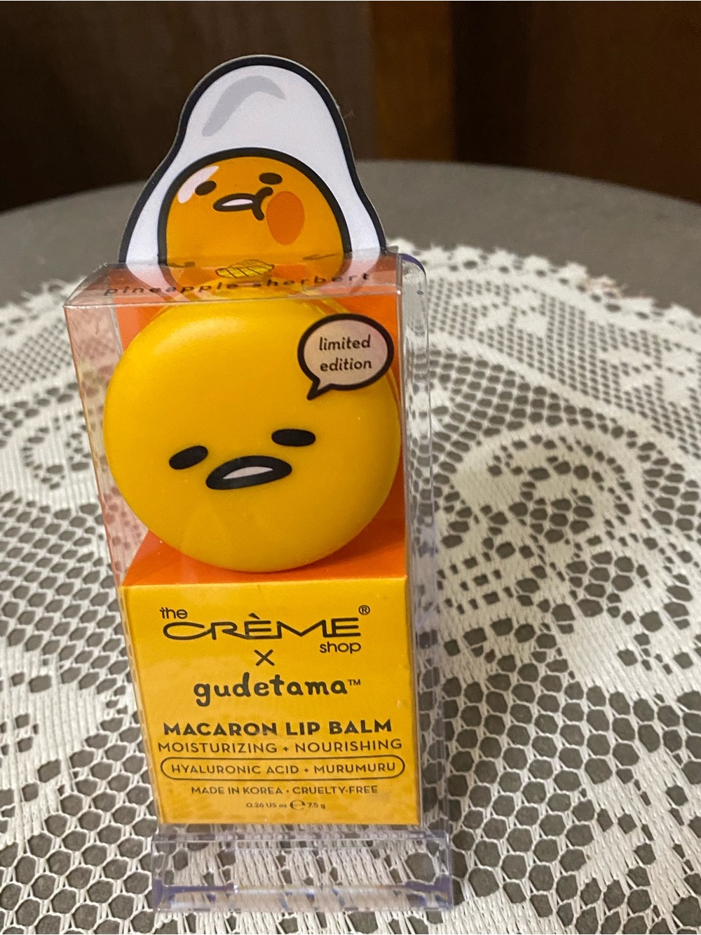 Crème Shop x Gudetama Macaron Lip Balm - Yellow